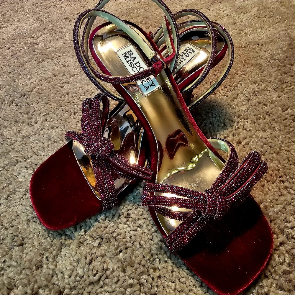 Badgley Mischka Effie Strappy Bow Stiletto Heels